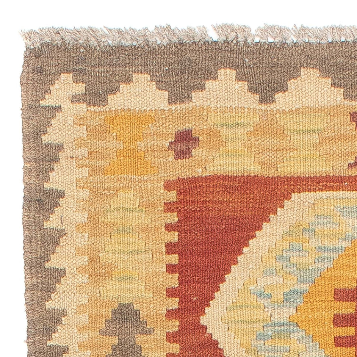 Loper Kelim tapijt - Splash - 192 x 63 cm - veelkleurig