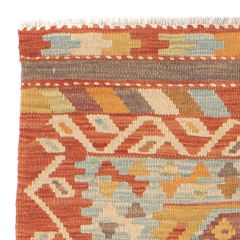 Loper Kelim tapijt - Splash - 194 x 65 cm - veelkleurig