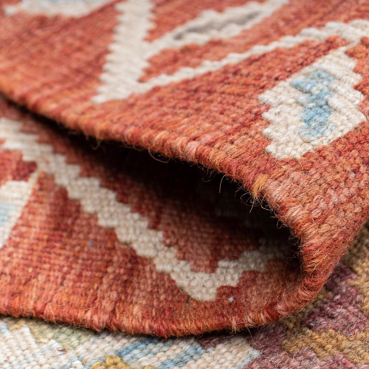 Loper Kelim tapijt - Splash - 194 x 65 cm - veelkleurig