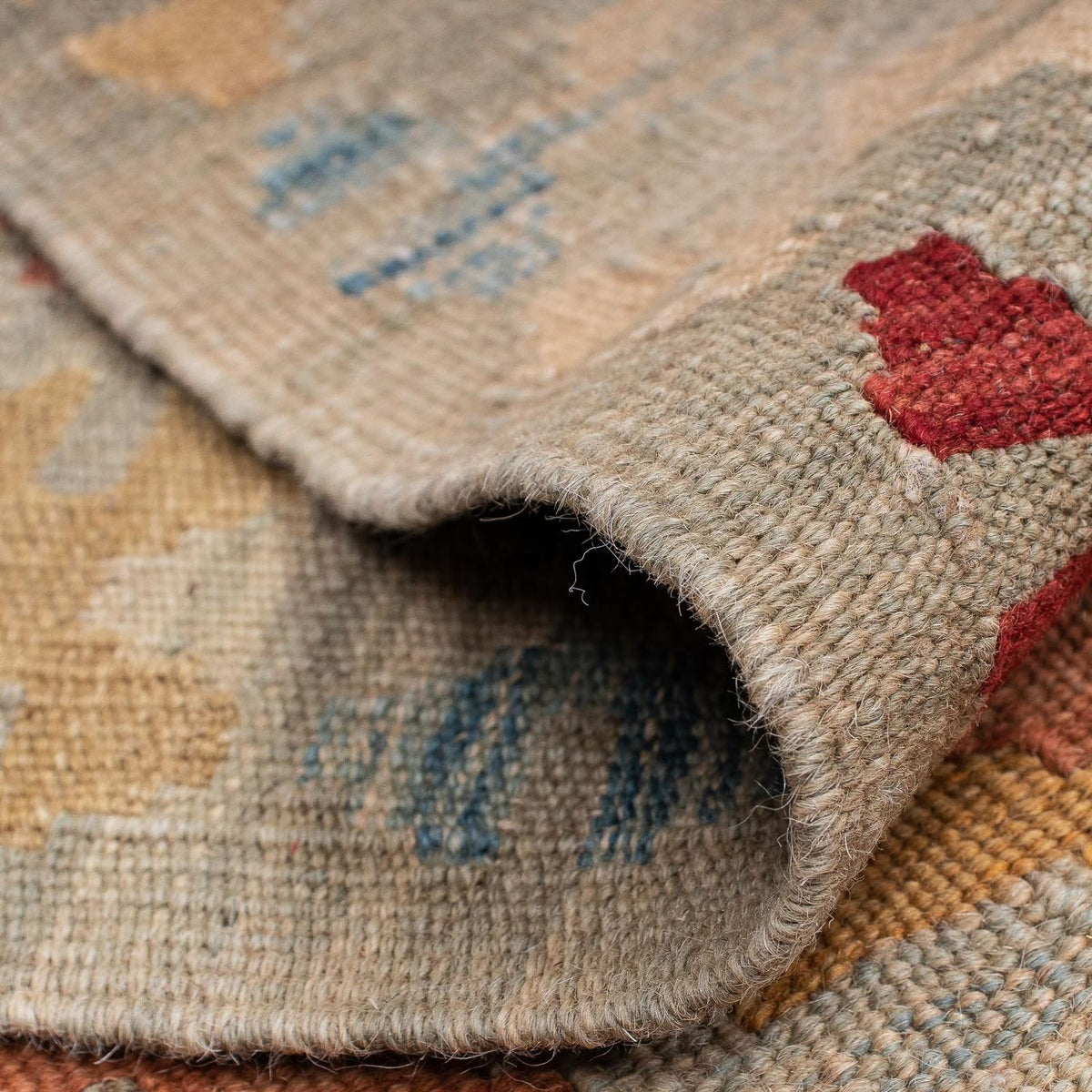 Loper Kelim tapijt - Splash - 199 x 64 cm - veelkleurig