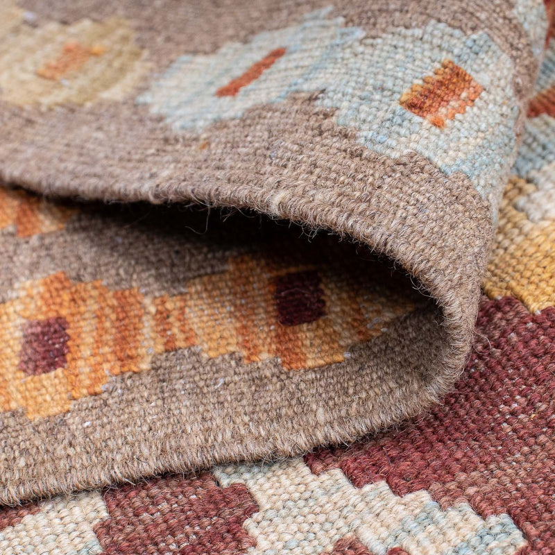 Loper Kelim tapijt - Splash - 204 x 65 cm - veelkleurig