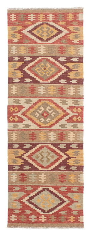 Loper Kelim tapijt - Splash - 205 x 64 cm - veelkleurig