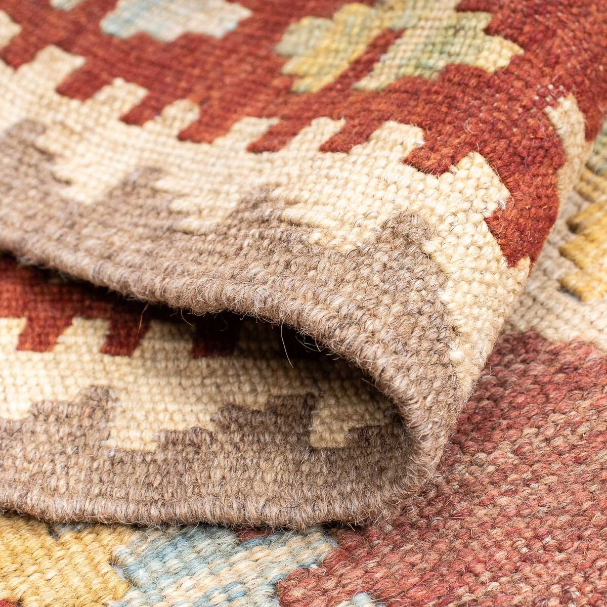 Loper Kelim tapijt - Splash - 210 x 69 cm - veelkleurig