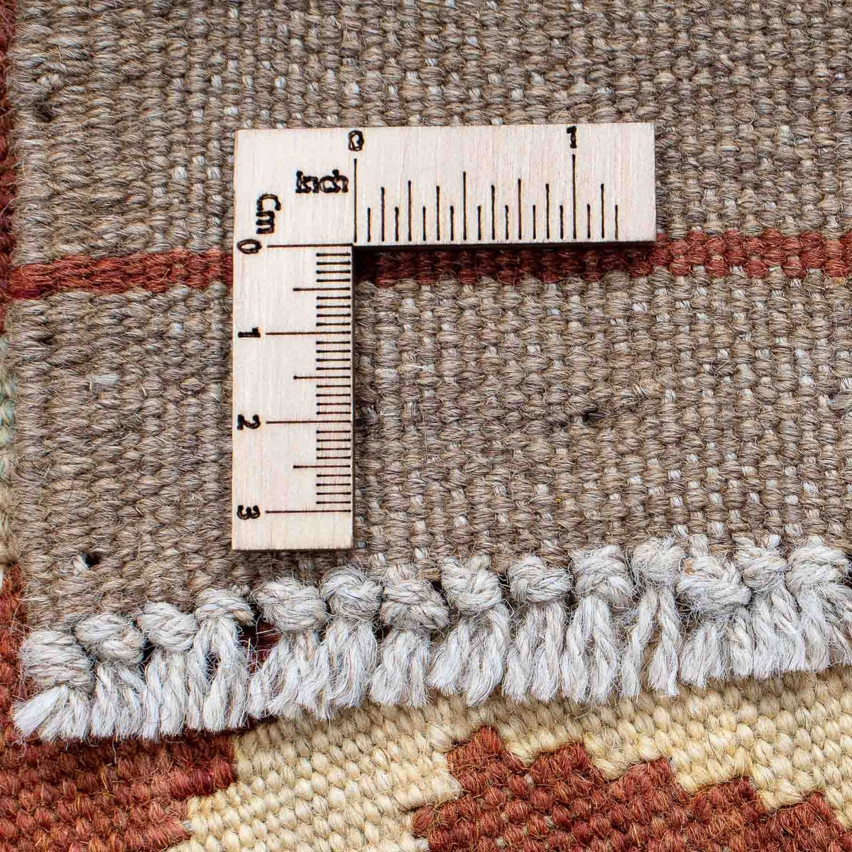 Loper Kelim tapijt - Splash - 197 x 68 cm - lichtbruin