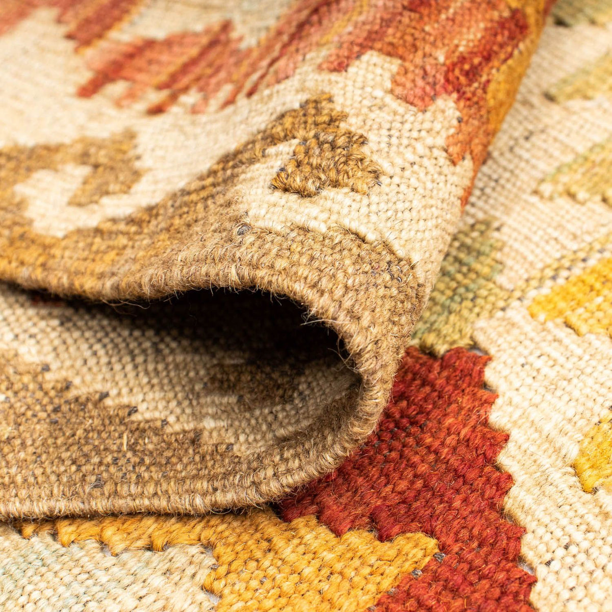 Loper Kelim tapijt - Oosters - 198 x 73 cm - beige