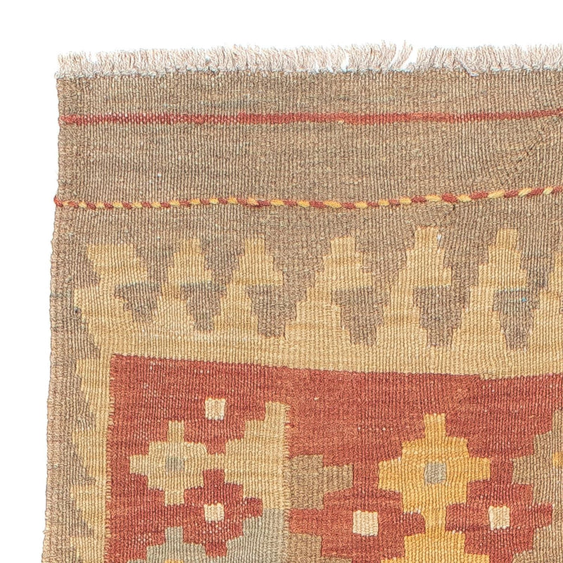 Loper Kelim tapijt - Splash - 193 x 64 cm - roest