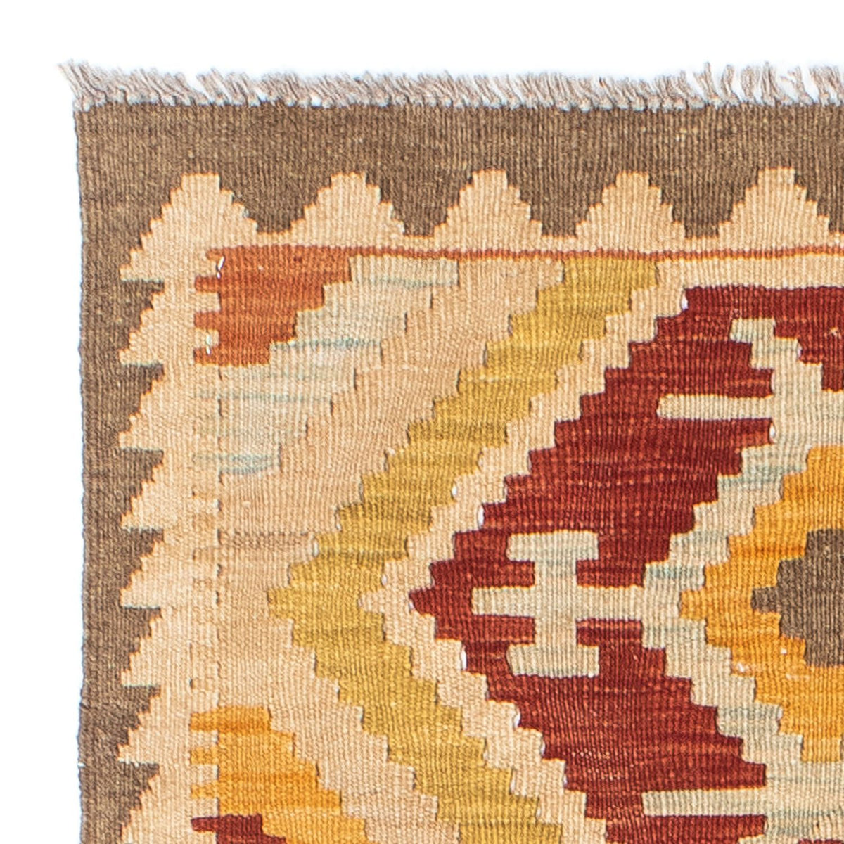 Loper Kelim tapijt - Oosters - 197 x 70 cm - beige