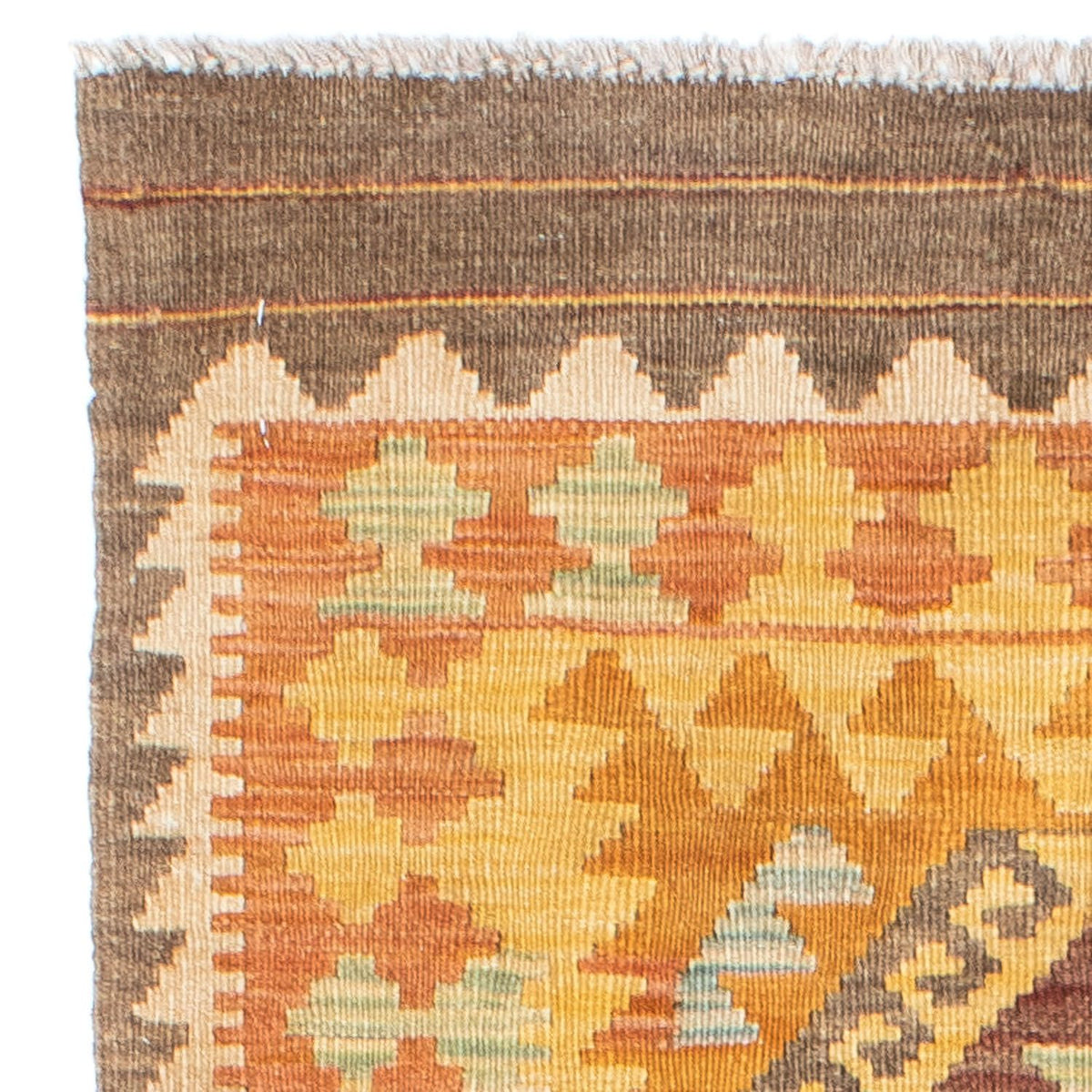 Loper Kelim tapijt - Oosters - 209 x 71 cm - goud