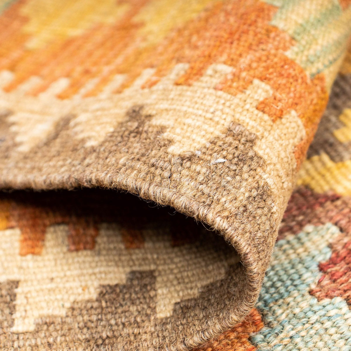 Loper Kelim tapijt - Oosters - 209 x 71 cm - goud