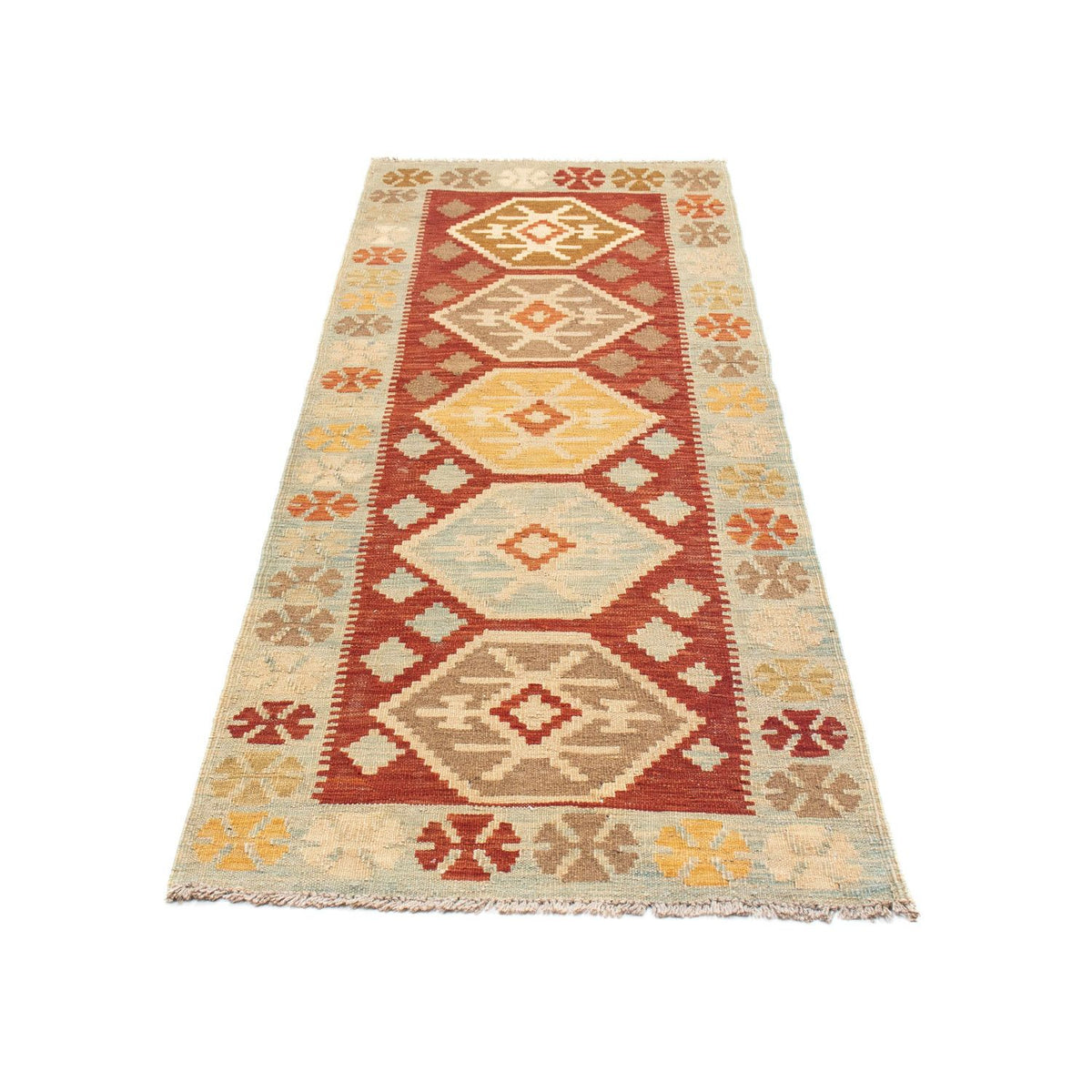 Loper Kelim tapijt - Oosters - 203 x 70 cm - beige
