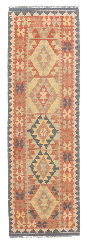 Loper Kelim tapijt - Splash - 198 x 60 cm - veelkleurig