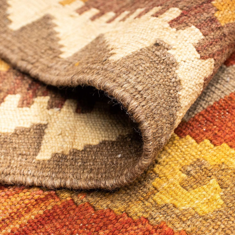 Loper Kelim tapijt - Oosters - 203 x 64 cm - lichtbruin