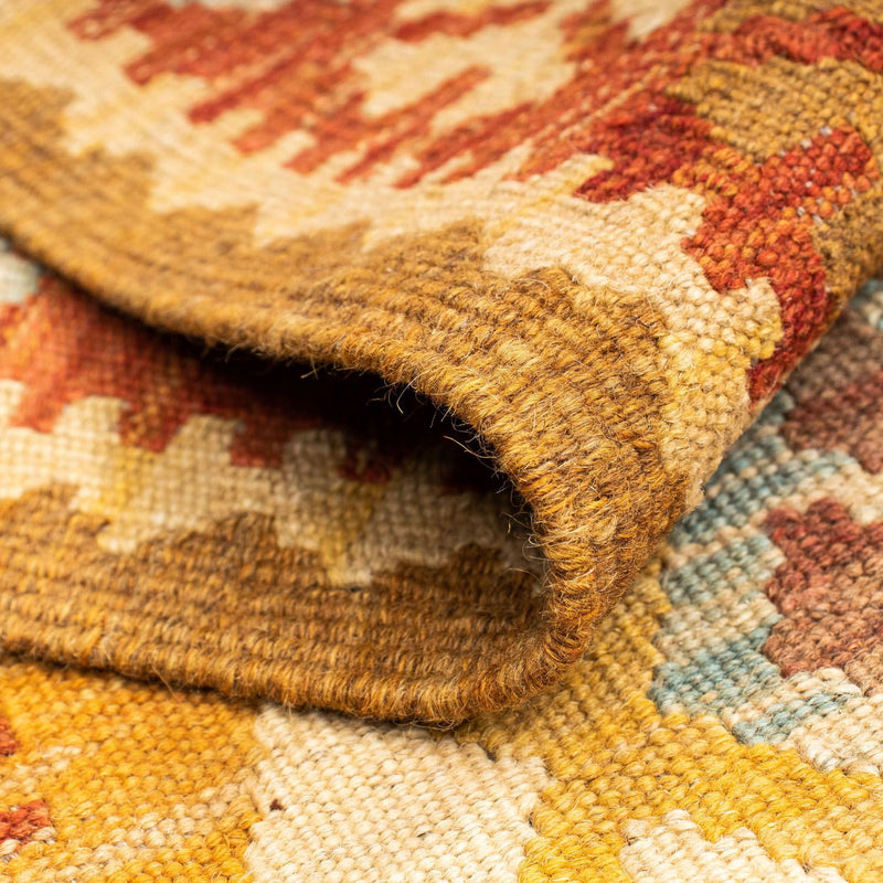 Loper Kelim tapijt - Oosters - 206 x 67 cm - lichtbruin