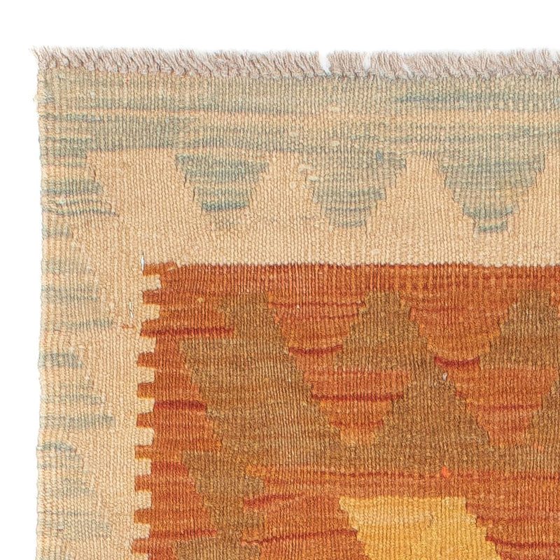 Loper Kelim tapijt - Splash - 202 x 62 cm - roest