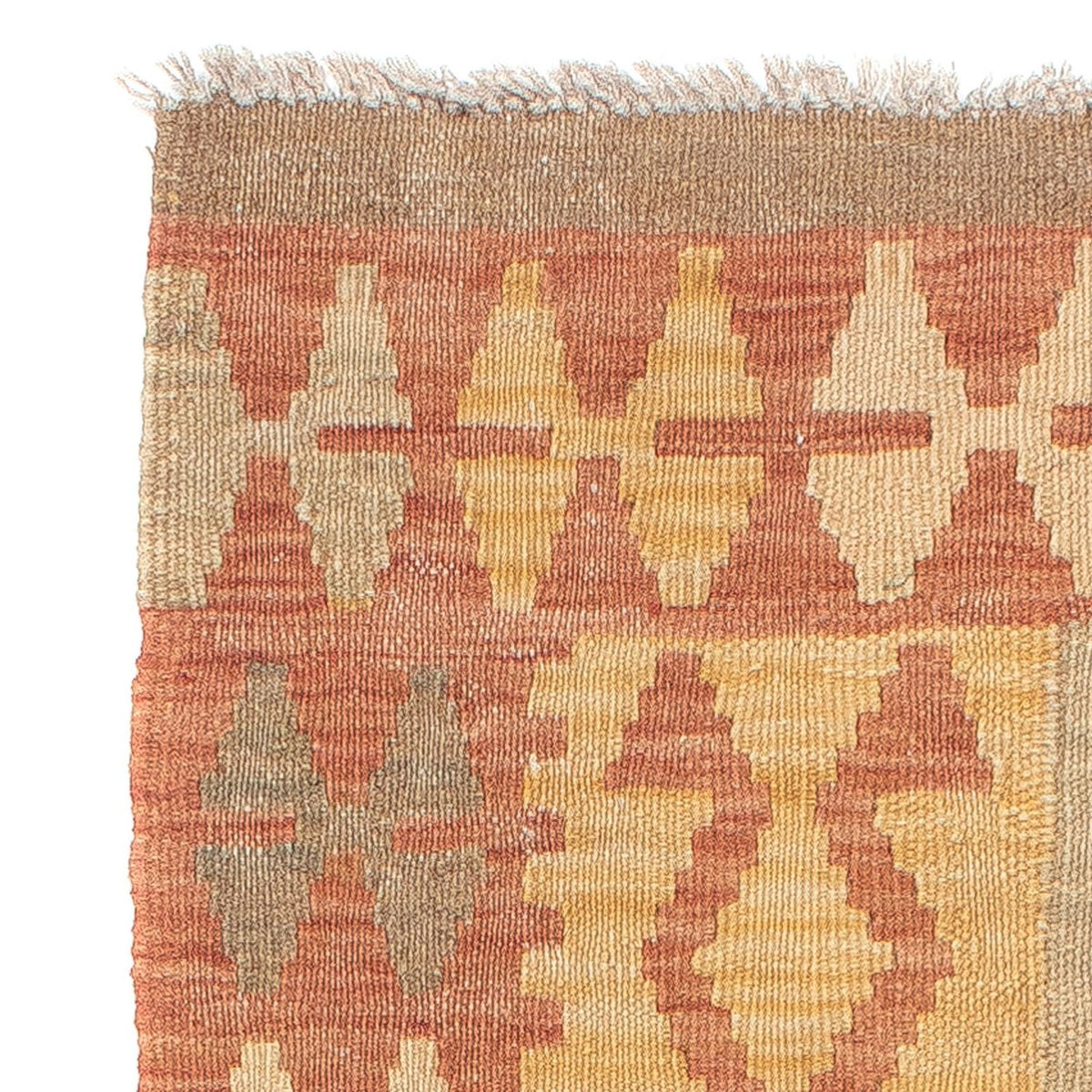 Loper Kelim tapijt - Splash - 207 x 65 cm - licht rood