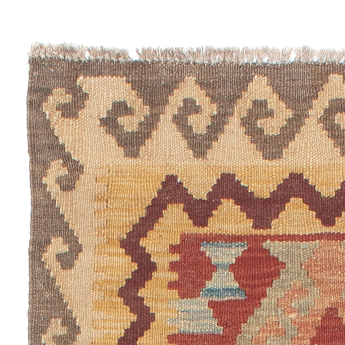 Loper Kelim tapijt - Splash - 202 x 64 cm - veelkleurig