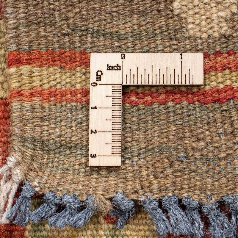 Loper Kelim tapijt - Splash - 198 x 68 cm - roest