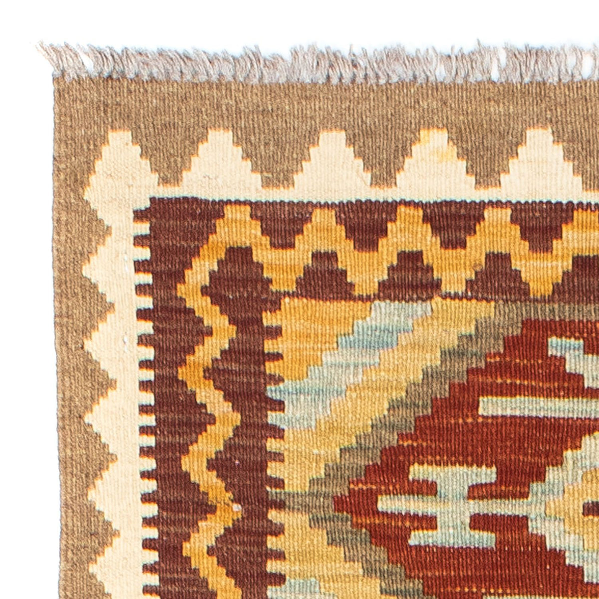 Loper Kelim tapijt - Oosters - 210 x 72 cm - lichtbruin