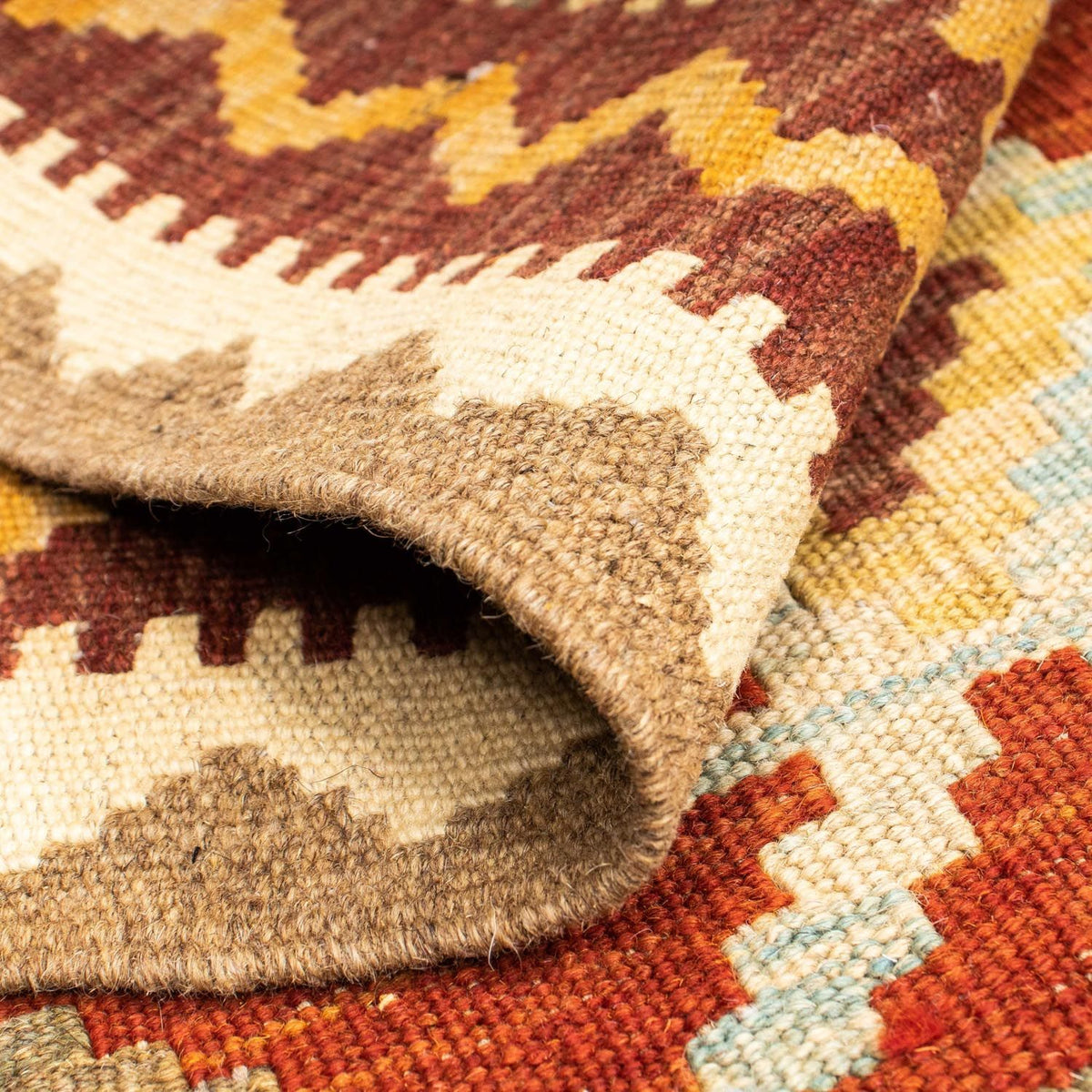 Loper Kelim tapijt - Oosters - 210 x 72 cm - lichtbruin