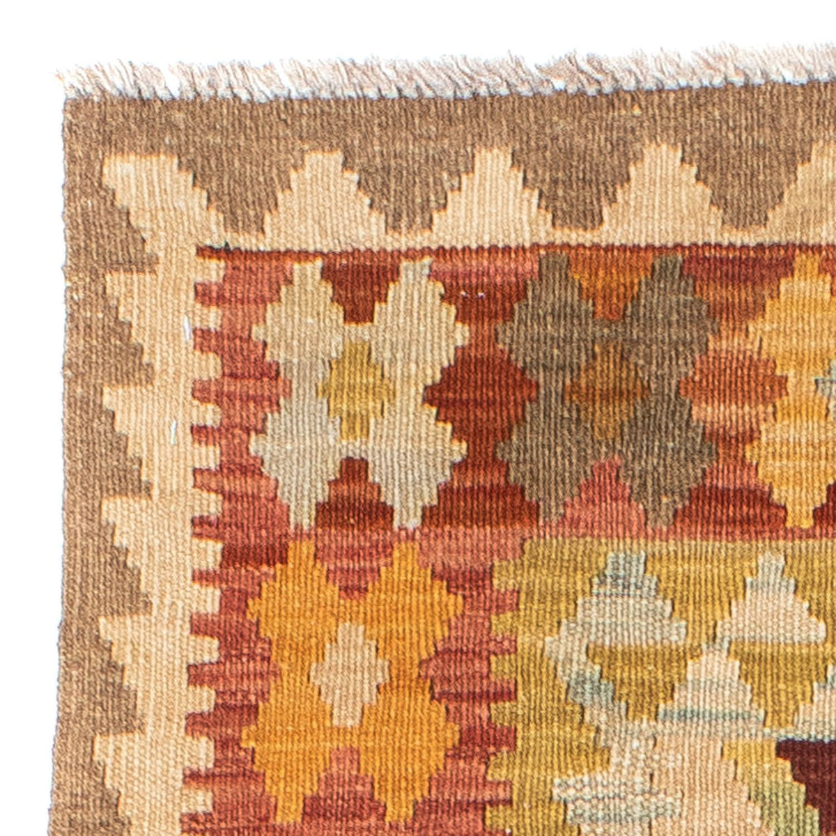 Loper Kelim tapijt - Oosters - 195 x 74 cm - beige