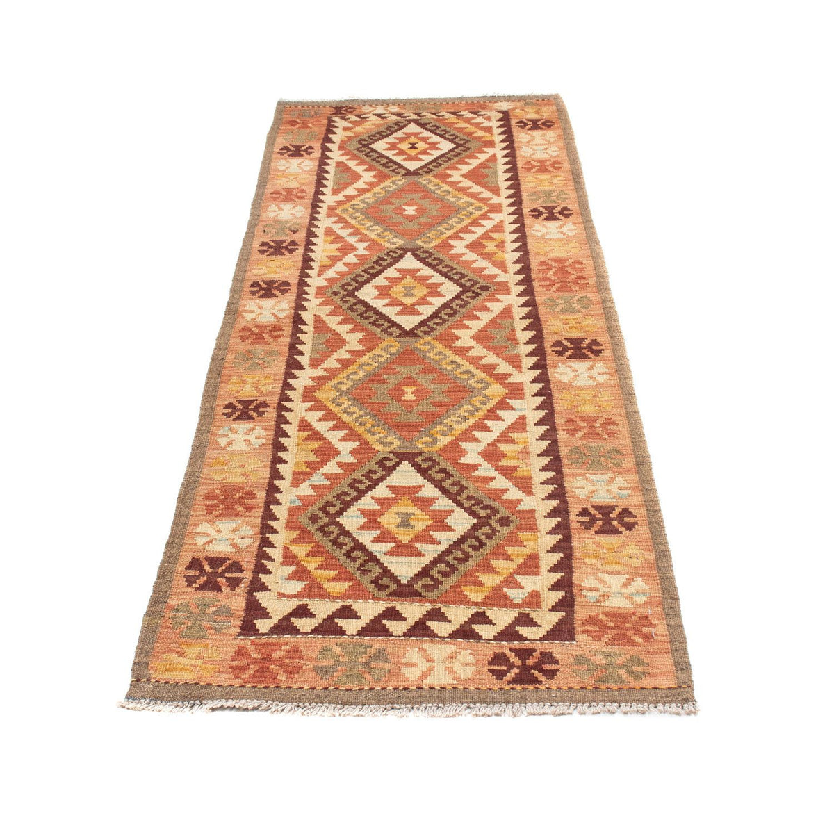 Loper Kelim tapijt - Oosters - 204 x 71 cm - beige