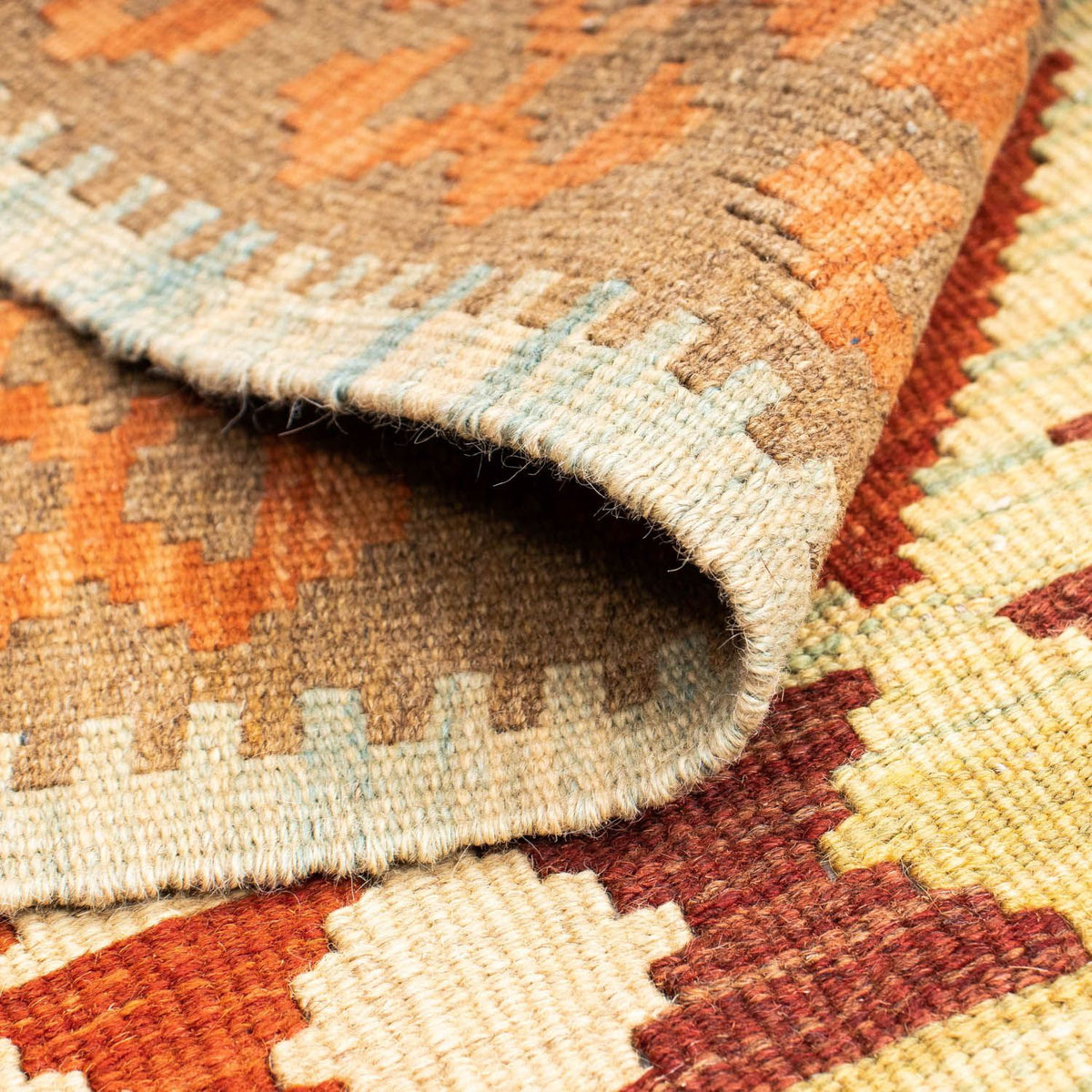 Loper Kelim tapijt - Oosters - 199 x 77 cm - beige