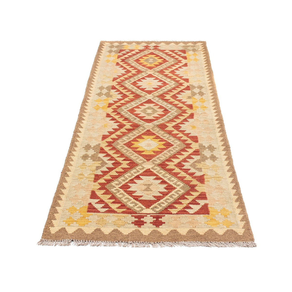 Loper Kelim tapijt - Oosters - 198 x 73 cm - beige