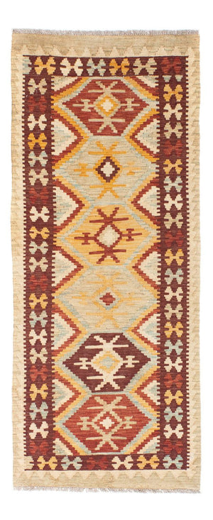 Loper Kelim tapijt - Oosters - 198 x 75 cm - beige