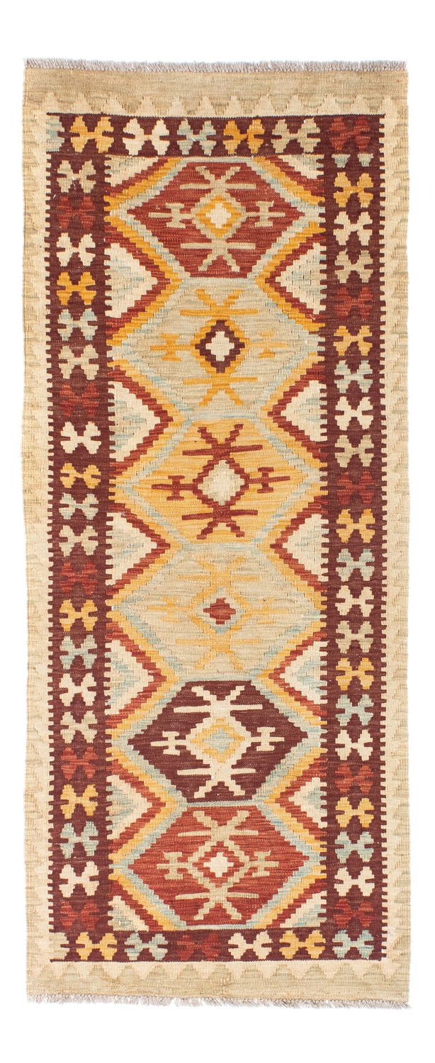 Loper Kelim tapijt - Oosters - 198 x 75 cm - beige