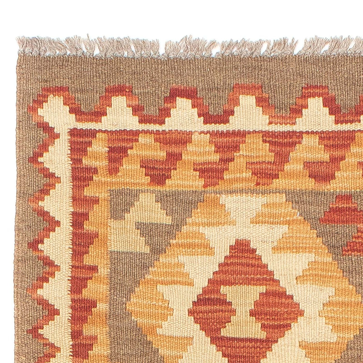 Loper Kelim tapijt - Splash - 193 x 66 cm - veelkleurig