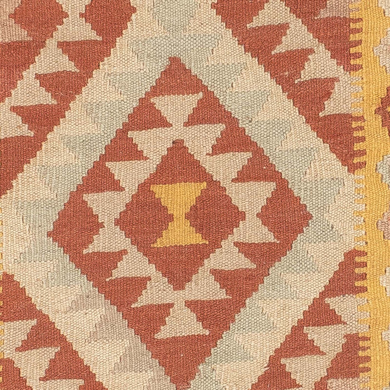 Loper Kelim tapijt - Splash - 203 x 69 cm - roest