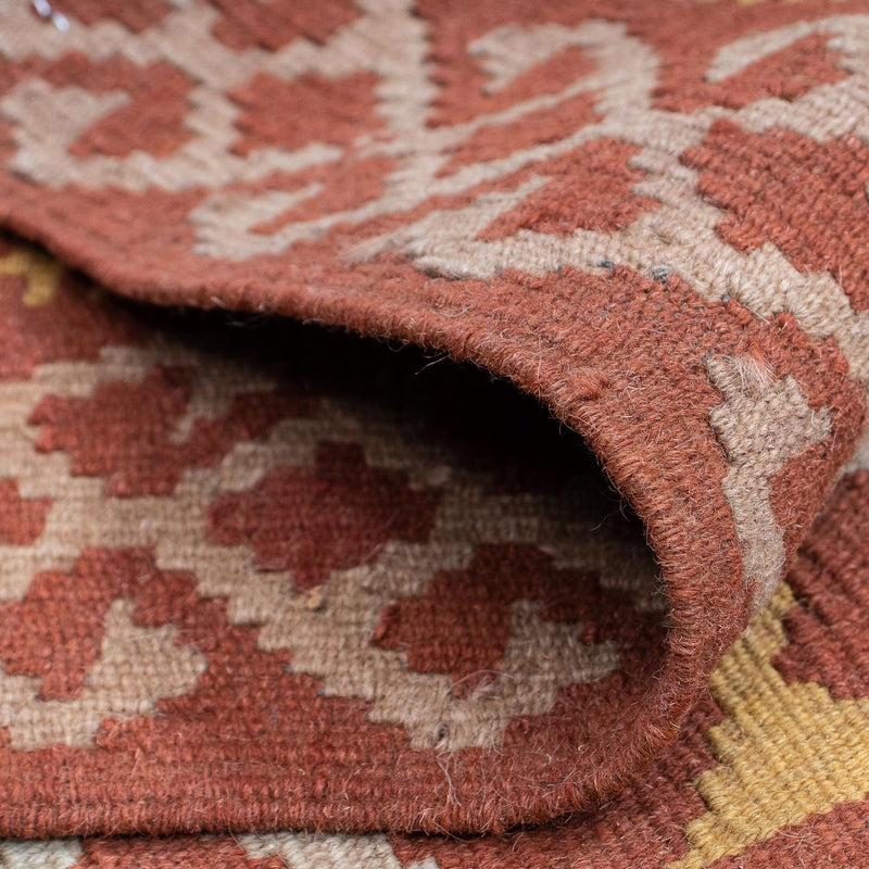 Loper Kelim tapijt - Splash - 203 x 69 cm - roest