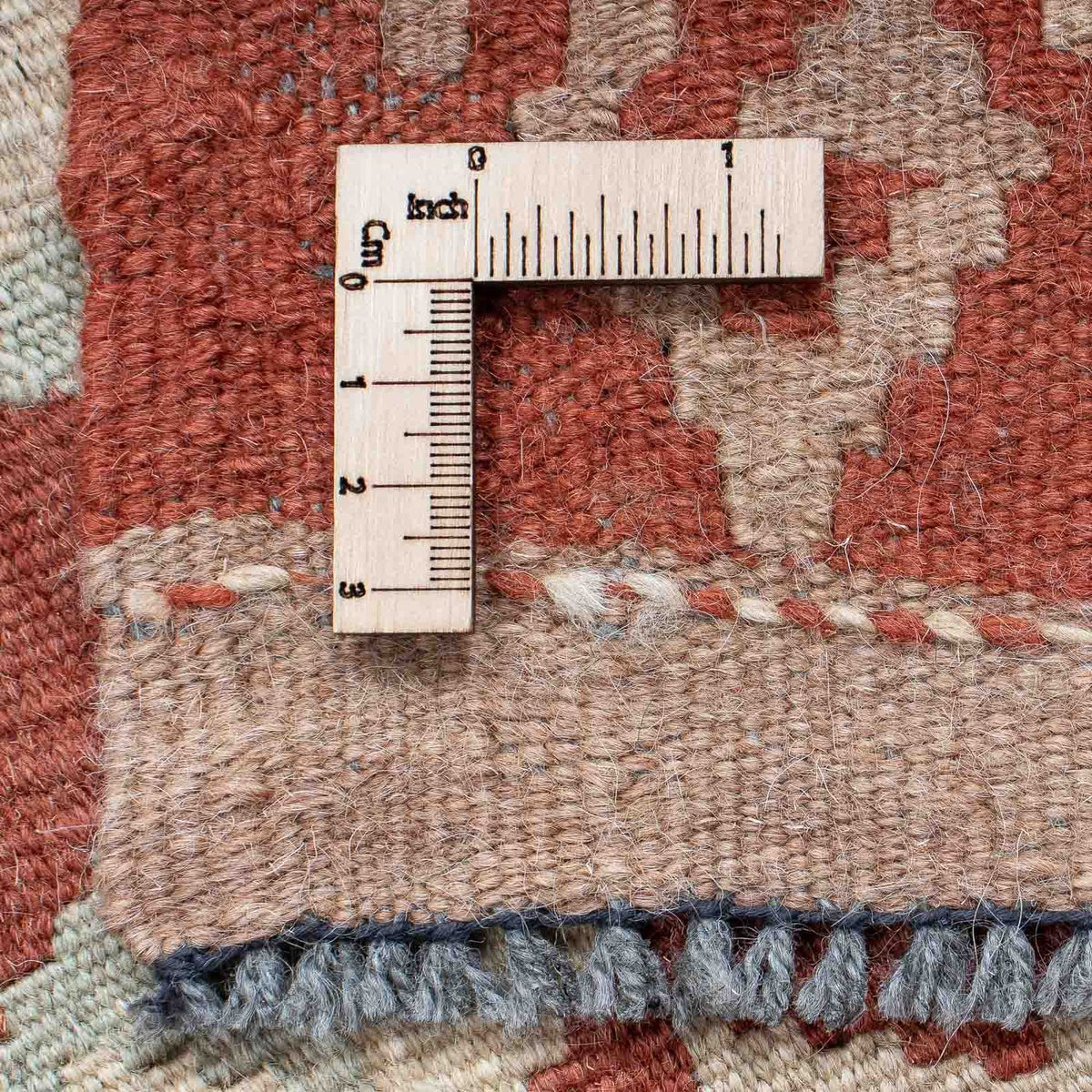 Loper Kelim tapijt - Splash - 203 x 69 cm - roest