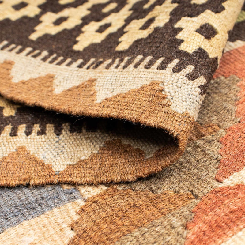 Loper Kelim tapijt - Oosters - 207 x 85 cm - lichtbruin