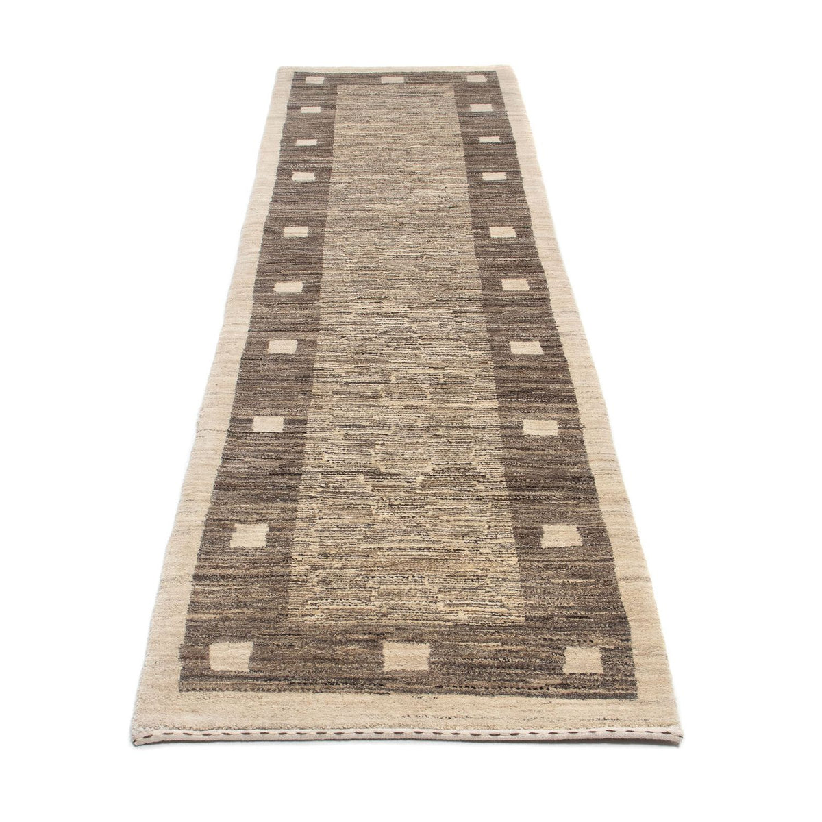 Loper Gabbeh tapijt - Perzisch - 300 x 74 cm - beige