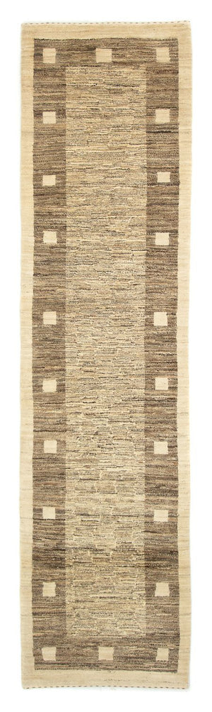 Loper Gabbeh tapijt - Indus - 300 x 74 cm - grijs