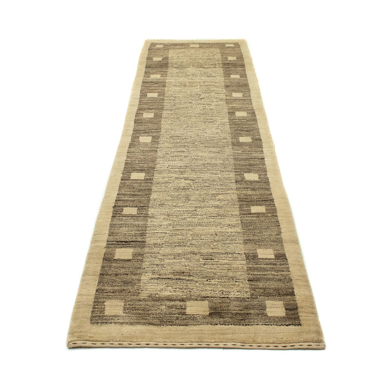 Loper Gabbeh tapijt - Indus - 300 x 74 cm - grijs
