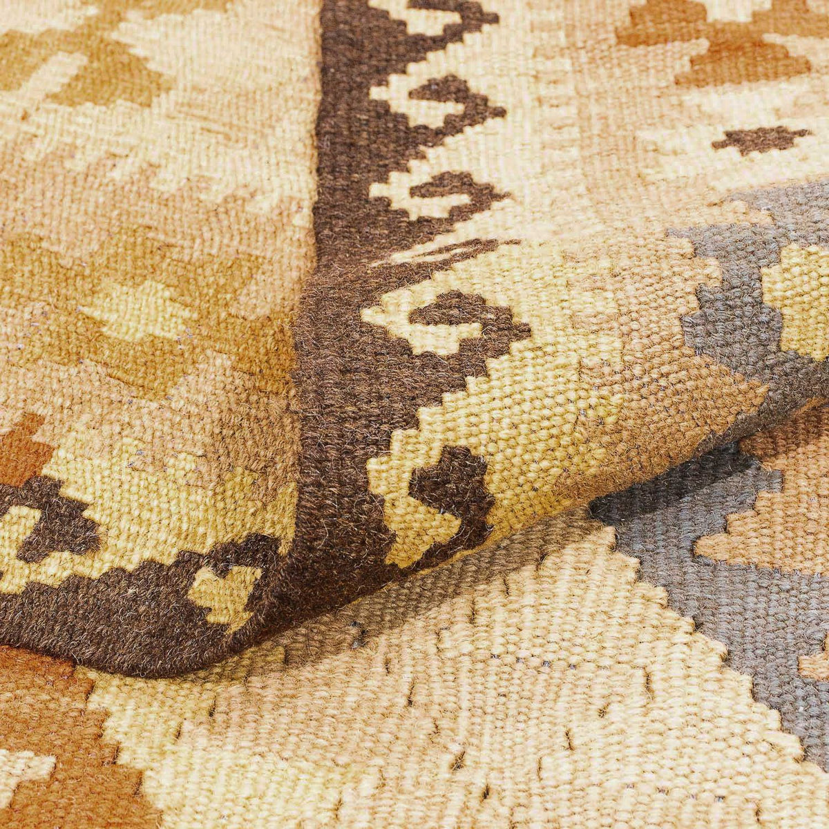 Kelim tapijt - Splash - 293 x 200 cm - lichtbruin