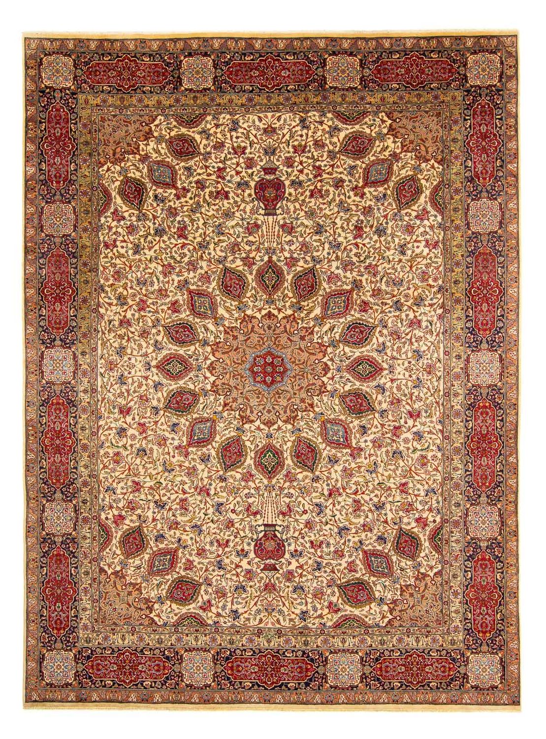 Perzisch tapijt - Tabriz - Royal - 393 x 290 cm - lichtbruin
