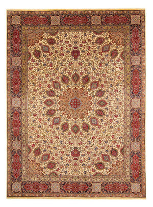 Perzisch tapijt - Tabriz - Royal - 393 x 290 cm - lichtbruin