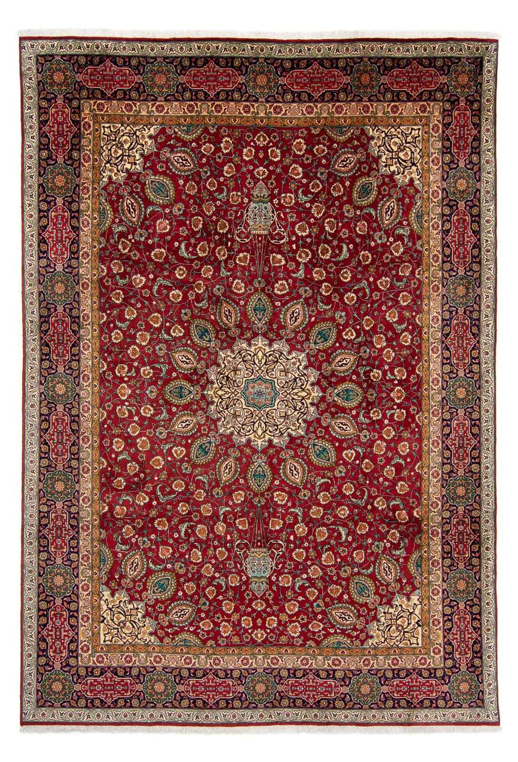 Perzisch tapijt - Tabriz - Royal - 349 x 243 cm - donkerrood