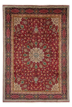 Perzisch tapijt - Tabriz - Royal - 349 x 243 cm - donkerrood