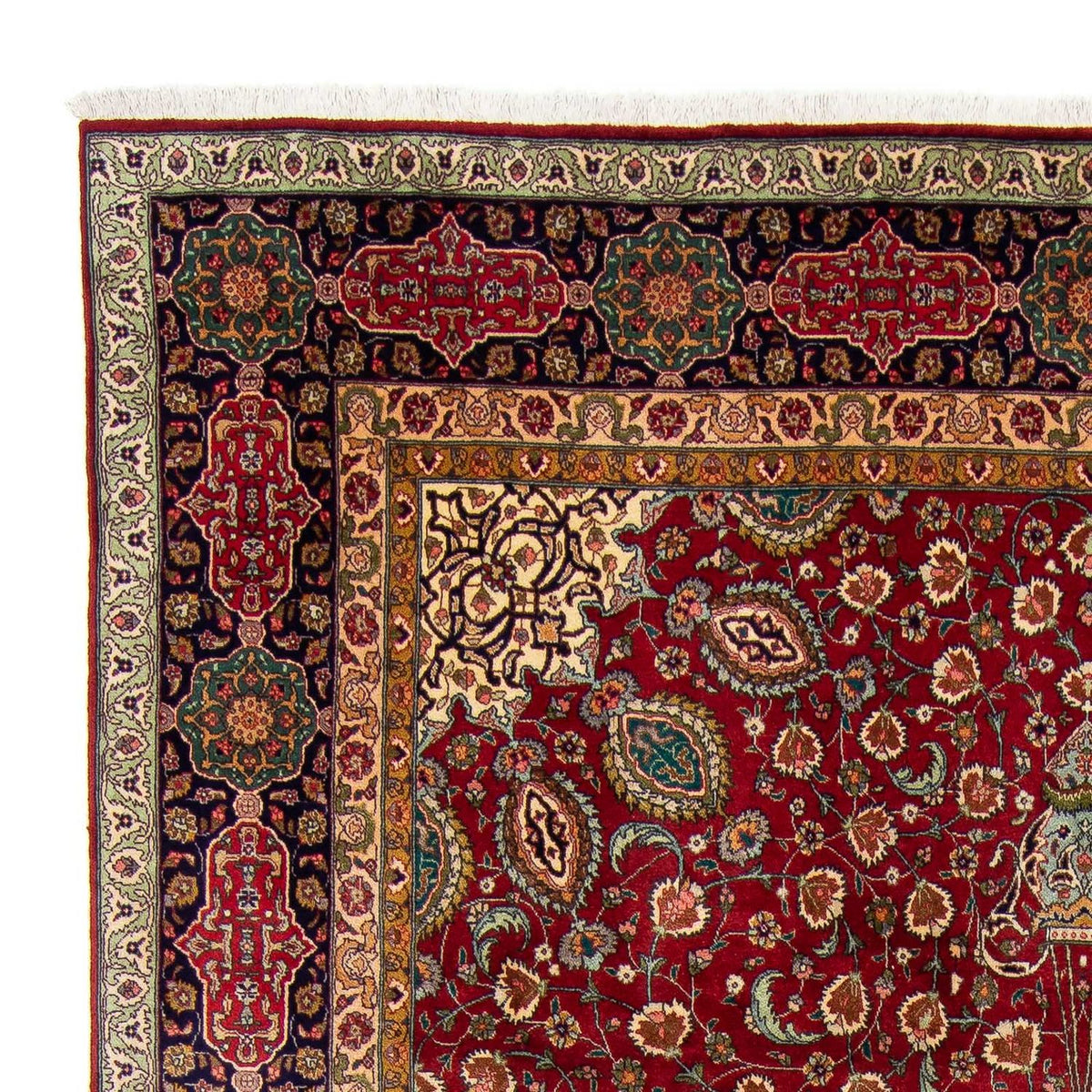 Perzisch tapijt - Tabriz - Royal - 349 x 243 cm - donkerrood