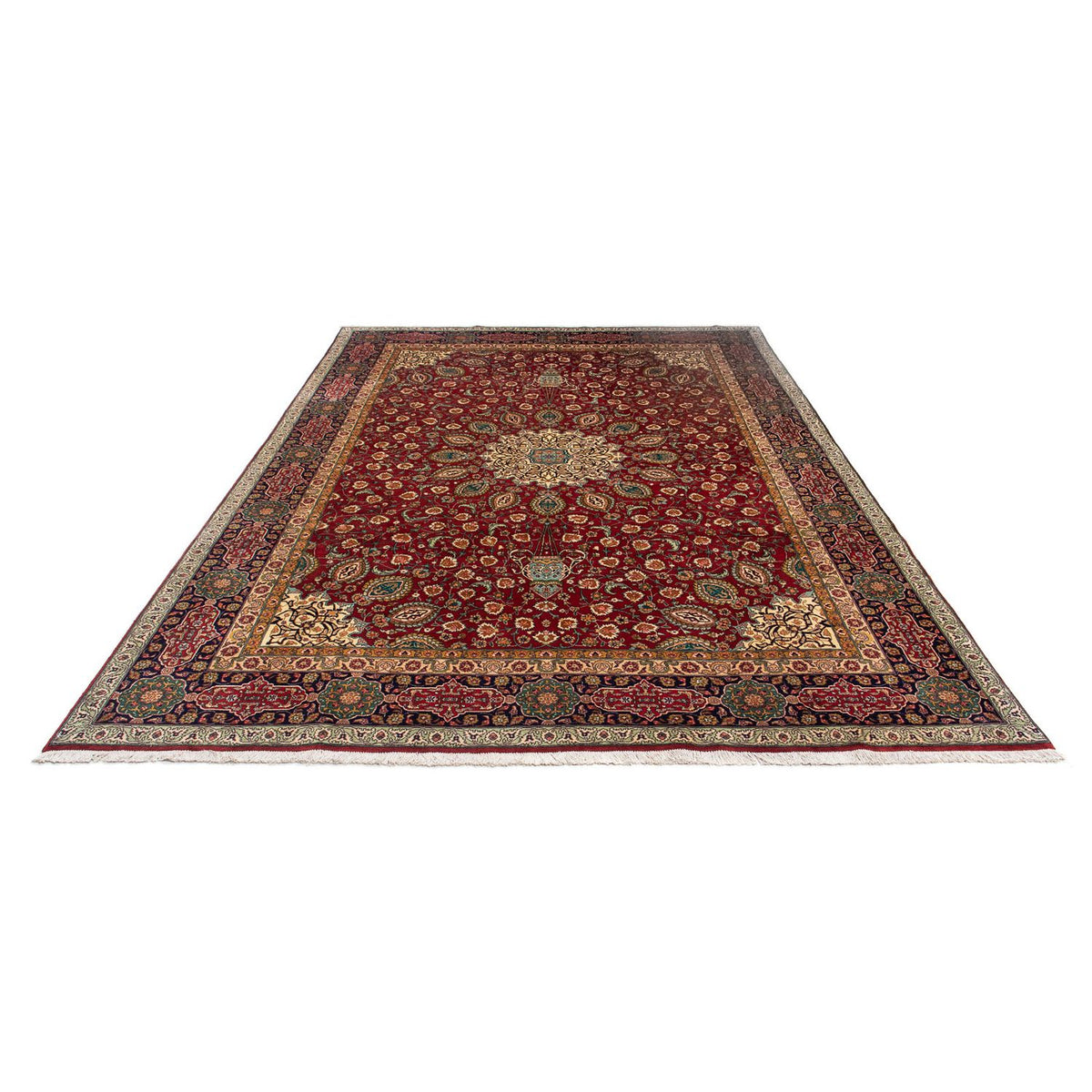 Perzisch tapijt - Tabriz - Royal - 349 x 243 cm - donkerrood