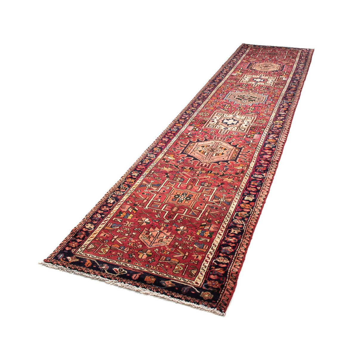 Loper Perzisch Tapijt - Nomadisch - 386 x 83 cm - rood