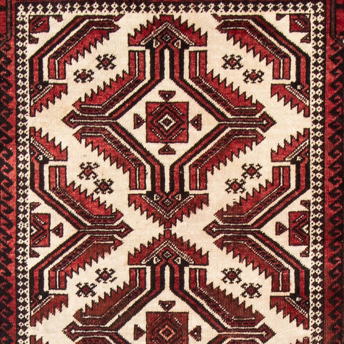 Loper Baluch tapijt - 218 x 103 cm - rood