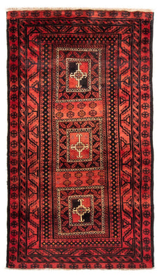 Loper Baluch tapijt - 236 x 127 cm - rood