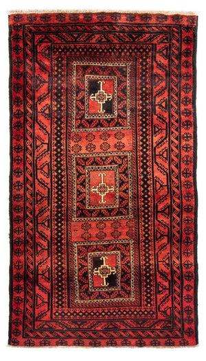 Loper Baluch tapijt - 236 x 127 cm - rood