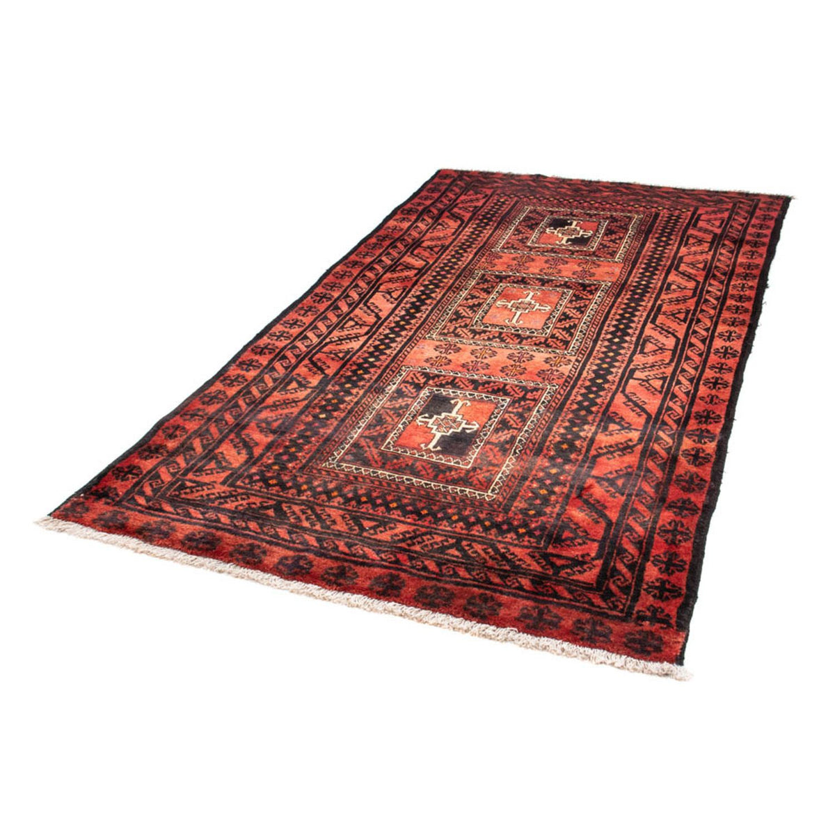 Loper Baluch tapijt - 236 x 127 cm - rood