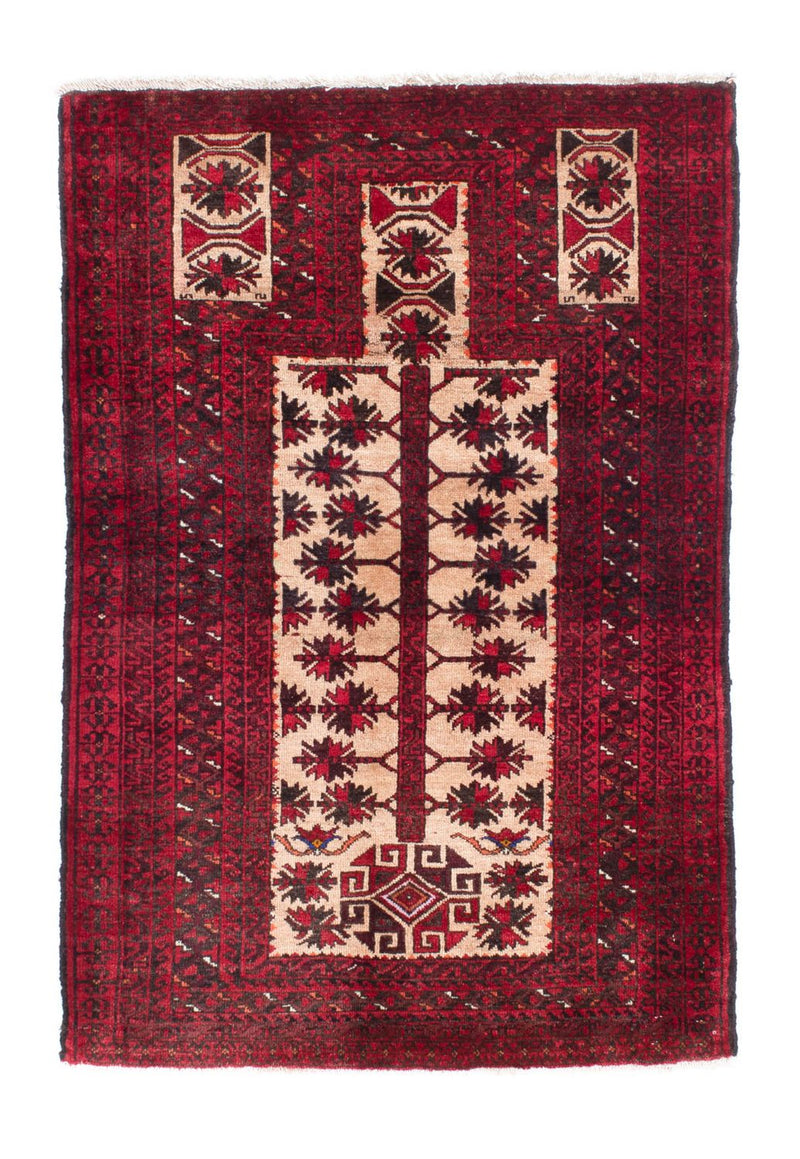 Baluch tapijt - 136 x 91 cm - donkerrood